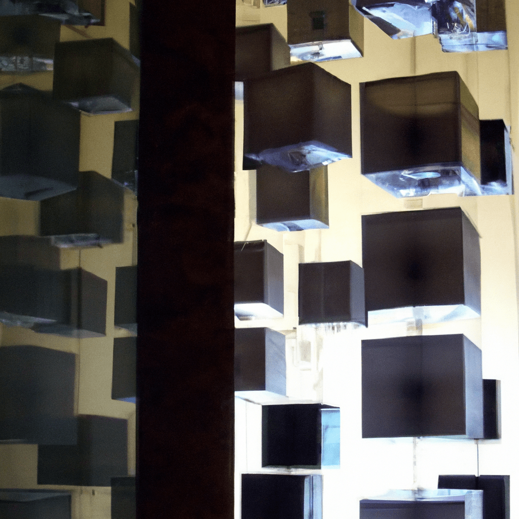 “Unveiling “Dancing Reflections”: A Hypnotic Symphony of Suspended Mirrored Cubes”